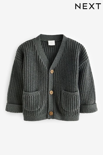 Grey Baby Knitted Cardigan (0mths-2yrs) (727784) | £13 - £15