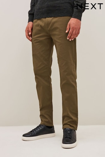 Dark Tan Brown Slim Stretch Chino Trousers Tradicional (727948) | £24