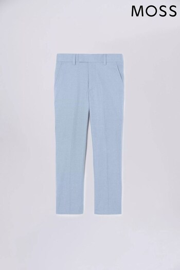 MOSS Boys Blue Flannel Trousers (728441) | £30