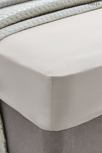 Laura Ashley Silver 200 Thread Count Cotton Fitted Sheet (728451) | £25 - £35