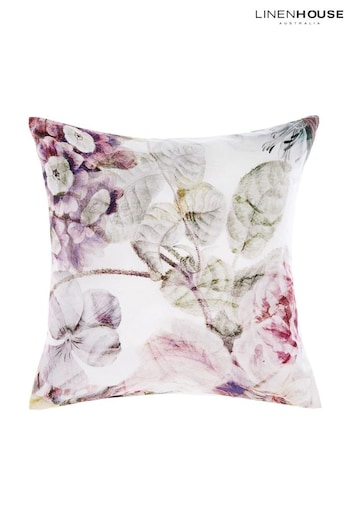 Linen House White Ellaria Large Floral Pillowcase Sham (728702) | £19