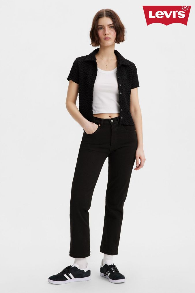 Womens straight hot sale cropped jeans