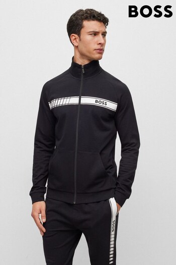 BOSS Black Stripe Logo Tracksuit Zip Through Sweatshirt (728751) | £89
