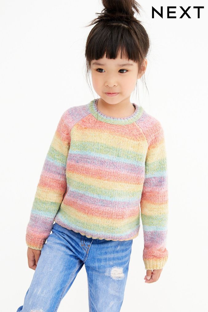 Girls top rainbow jumper