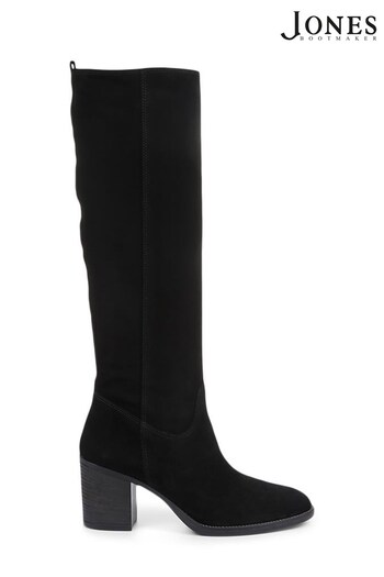 Jones Bootmaker Black Iona Slouch Suede Ladies Knee Boots (729319) | £175