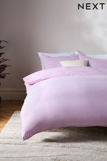 Lilac Purple Simply Soft Microfibre Duvet Cover and Pillowcase Set (729688) | £10 - £25