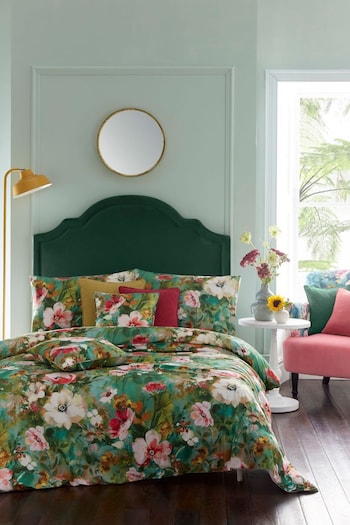 Studio G Green Bouquet Duvet Cover and Pillowcase Set (729869) | £80 - £100