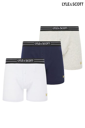 Lyle & Scott Blue Lewis Underwear Trunks 3 Pack (729970) | £31