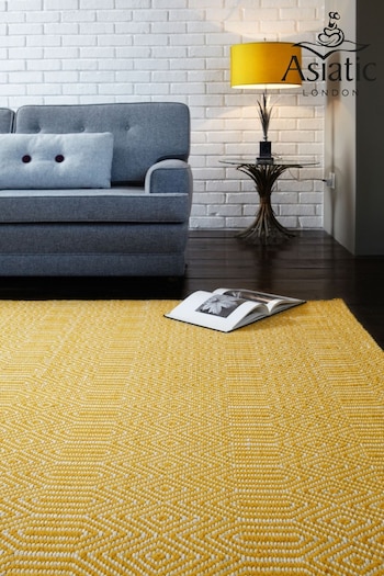 Asiatic Rugs Mustard Yellow Sloan Geo Rug (730015) | £63 - £176