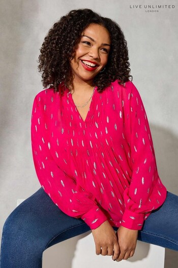 Live Unlimited Curve Pink Pintuck Blouse (730263) | £89