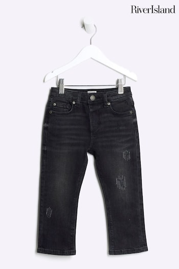 River Island Black Slim Chiffon Relaxed Jeans (730463) | £16