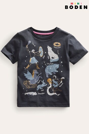 Boden Black Astrology Printed T-Shirt (730532) | £17 - £19