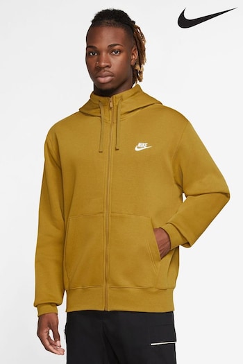 Nike Yellow Club Zip Through Hoodie (730721) | £65