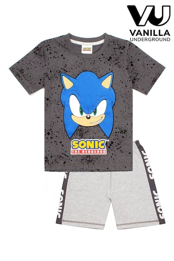 Vanilla Underground Grey Boys Sonic Licensing Short Gaming Pyjamas (731194) | £16