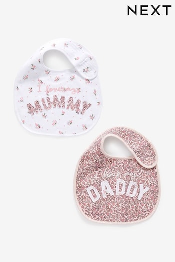 Pink Family Baby Bibs 2 Pack (731301) | £6.50
