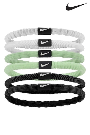 Nike Black/Green Flex Hair Tie 6 Pack (731394) | £10