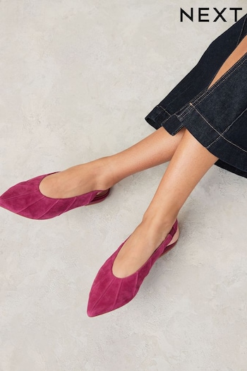 Pink Forever Comfort® Leather Panelled Slingback Shoes (731869) | £42