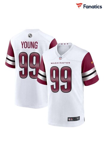 Nike White Washington Commanders Road Game Jersey - Chase Young (732233) | £105