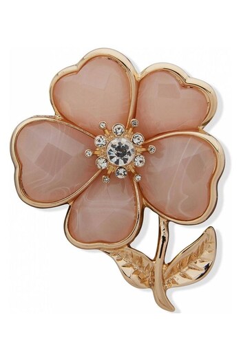 Anne Klein Jewellery Ladies Gold Tone Pin Flower Brooch (732887) | £28
