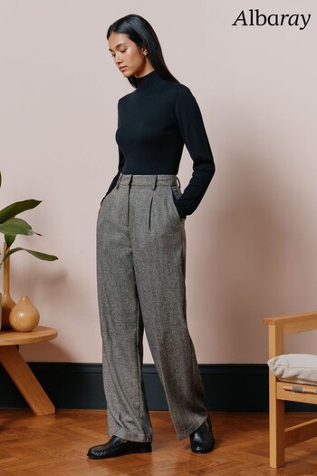 Albaray Grey Wool Mix Trousers (733311) | £99