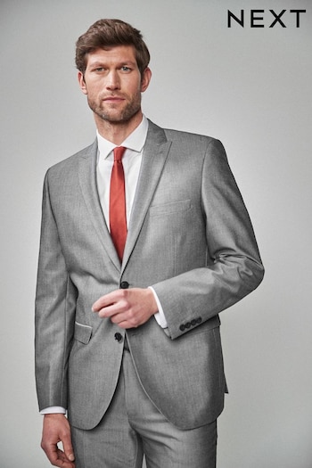 Light Grey Tailored Two Button Suit Jacket (733693) | £60