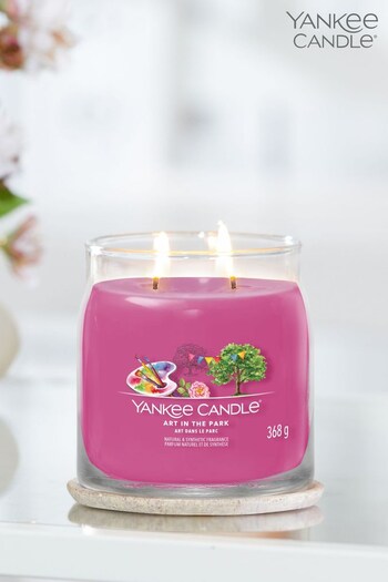 Yankee Candle Pink Signature Medium Jar Art in the Park Scented Candle (733790) | £25