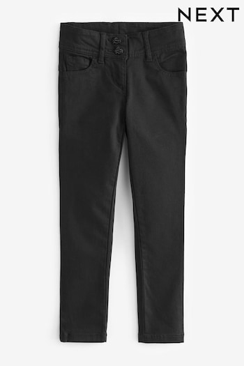 Black Skinny Jean Style School Trousers mit (3-16yrs) (734179) | £9 - £14