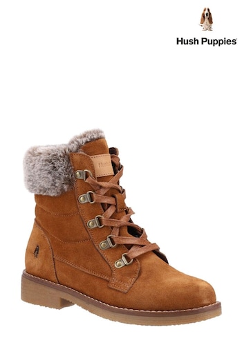 Hush Puppies NAPPAs Tan Brown Florence Mid Boots (735221) | £105