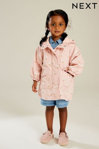 Pink Shower Resistant Cotton Mac Coat (3mths-7yrs) (735433) | £21 - £25