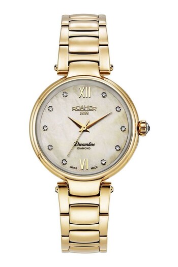 Roamer Ladies Gold Tone Dreamline Diamonds Watch (736168) | £340