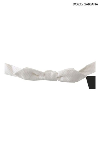 Dolce & Gabbana Exclusive Silk White Bow Tie (736359) | £150