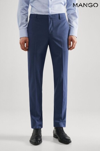 Mango Blue Super Slim Fit Suit Trousers (736772) | £60
