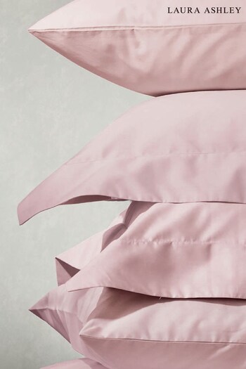 Laura Ashley Set of 2 Blush Pink 200 Thread Count Cotton Pillowcases (737696) | £14 - £18