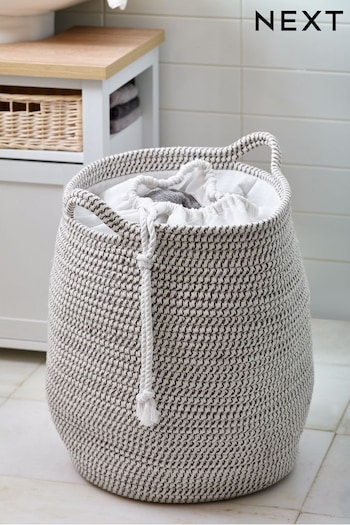 Grey/White Two Tone Laundry Basket (738440) | £35