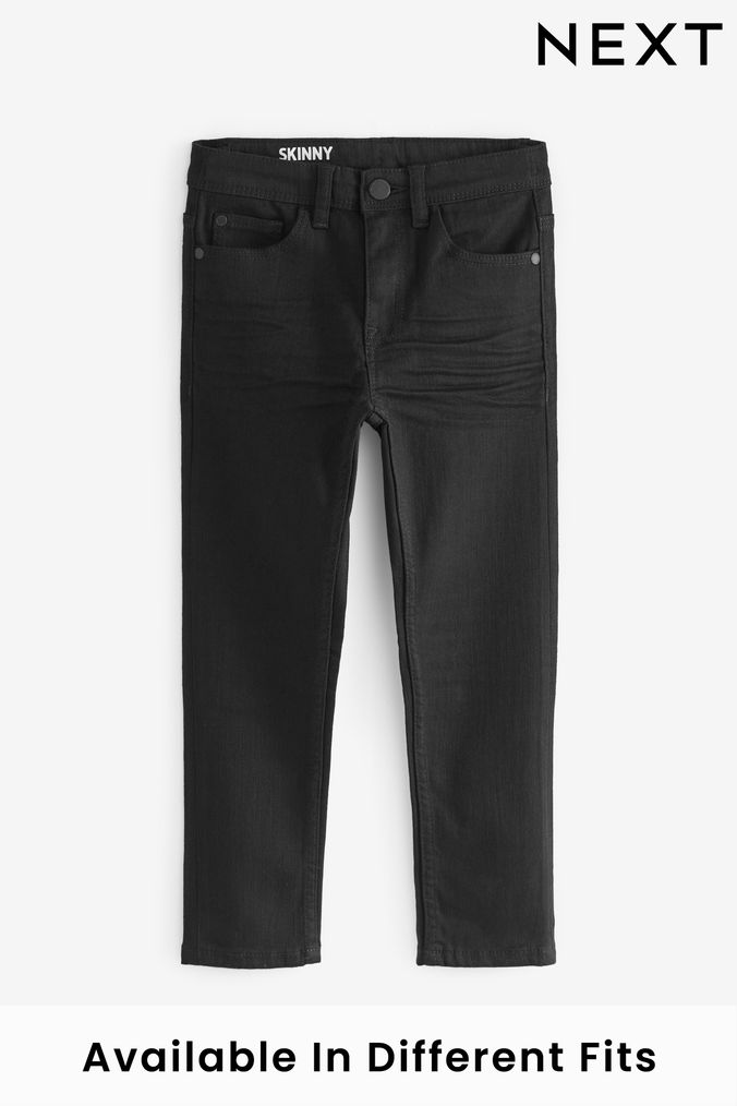 Black Denim Skinny Fit Five Pocket Jeans (3-17yrs) (738649) | £13 - £18