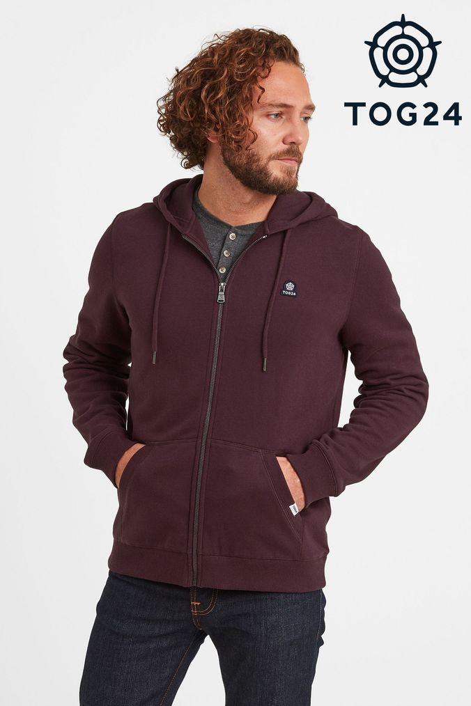 Red zip up hoodie near me top