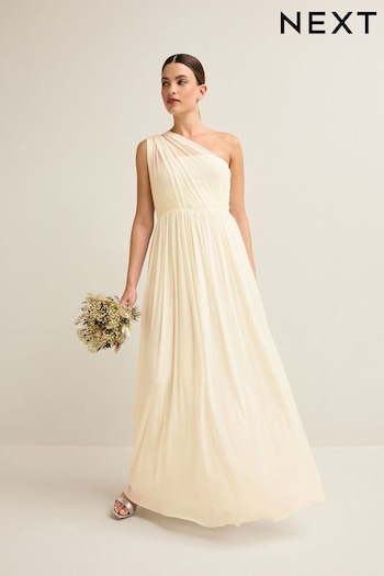 Cream Mesh Multiway Bridesmaid Wedding Maxi Dress (738957) | £69