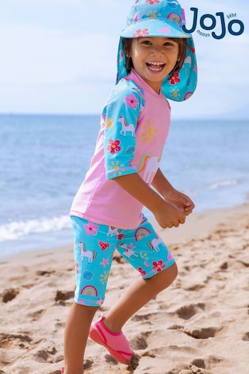 JoJo Maman Bébé Pink UPF 50 2-Piece Sun Protection Suit (739287) | £25