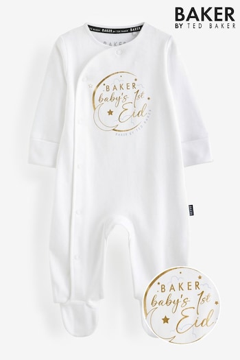 Baker by Ted Baker Baby First Eid Cotton Sleepsuit (739545) | £18