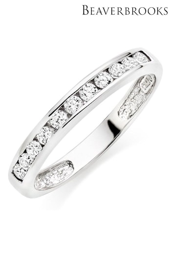 Beaverbrooks Sterling Silver Cubic Zirconia Stacking Ring (739650) | £60