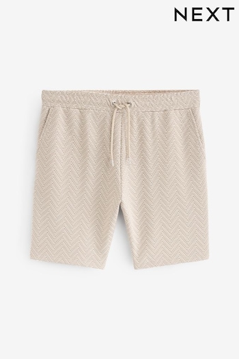 Neutral Textured Zig Zag Jersey Shorts (739760) | £24