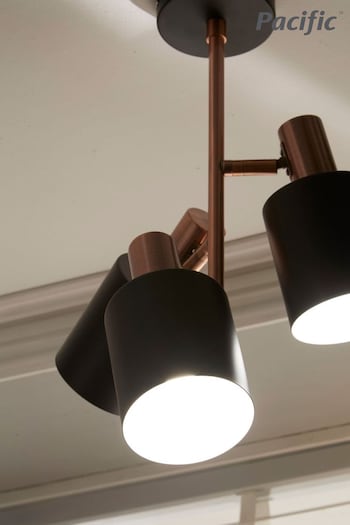 Pacific Black Biba 3 Light Electrified Ceiling Light Pendant (739949) | £90