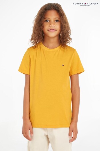 Tommy Hilfiger Boys Yellow Essential T-Shirt (740444) | £18 - £20