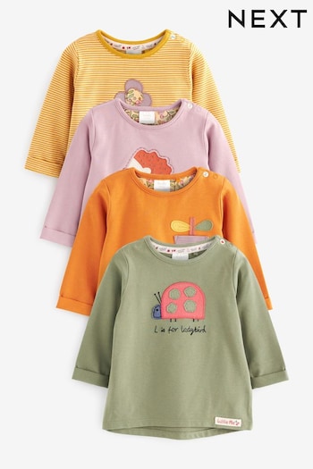 Orange/Purple Character Baby Long Sleeve Tops 4 Pack (740572) | £20 - £22