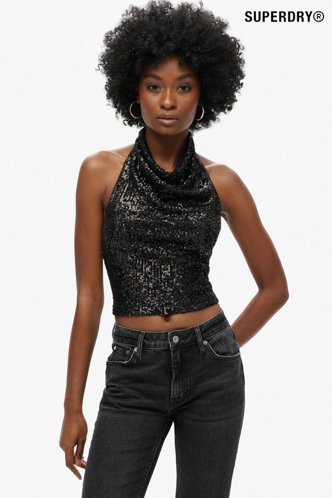 Buy Women s Black Halter Neck Blouses Online Next UK