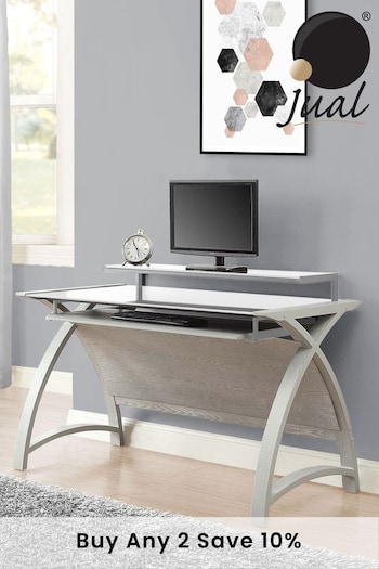 Jual Grey Helsinki Wooden Computer Desk (741149) | £430