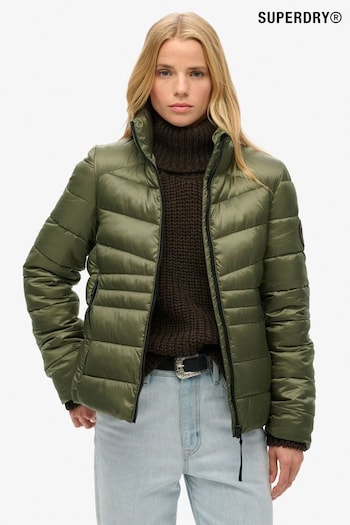 Superdry Dusty Olive Green Fuji Quilt Padded Jacket (741329) | £100