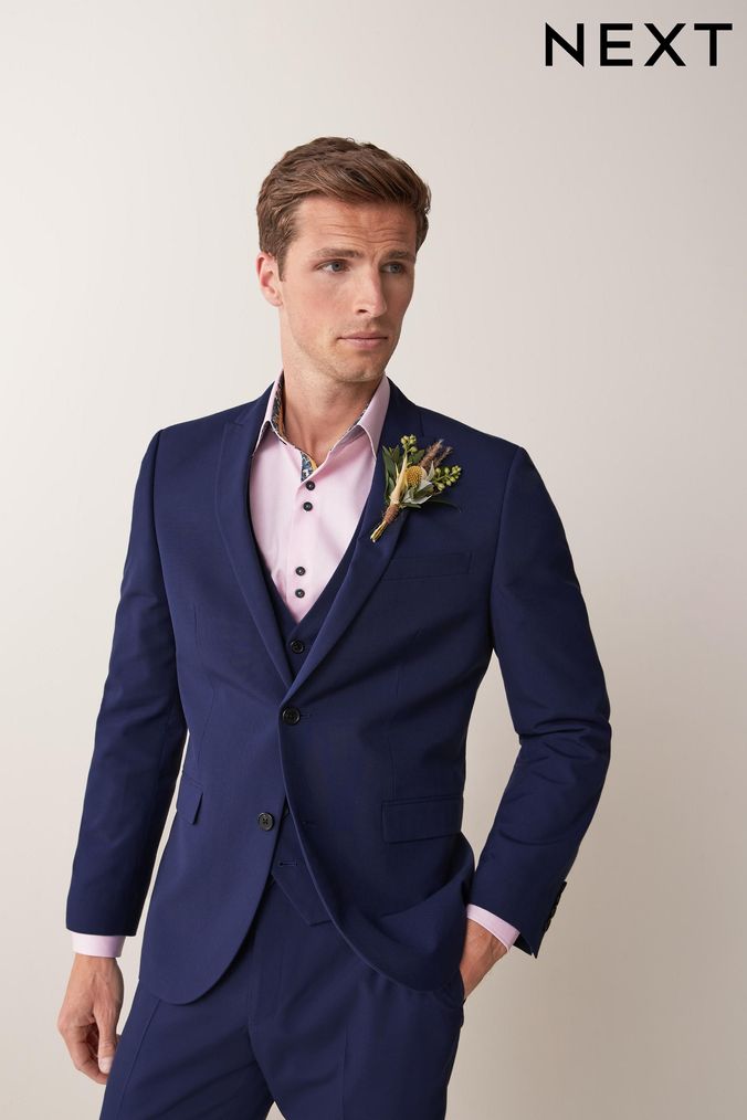 Bright Blue Tailored Two Button Suit Jacket (741979) | £60
