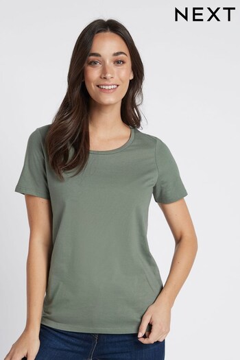 Khaki Green Crew Neck T-Shirt (742106) | £6