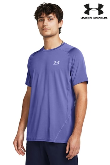 Under Armour Gymtassen Blue HeatGear Fitted Short Sleeve T-Shirt (743212) | £36